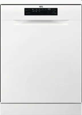 Produktbild von AEG FFB5394XZW, Freistehend, Standardgröße (60 cm), Weiß, Schwarz, Tasten, LED