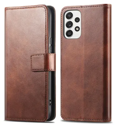 Productafbeelding van imoshion Luxe Bookcase voor de Samsung Galaxy A32 (5G) - Donkerbruin