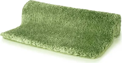 Produktbild von Spirella Badteppich Badematte Duschvorleger Mikrofaser Hochflor | flauschig | rutschhemmend | geeignet für Fußbodenheizung | 70x120 cm | Olive Grün