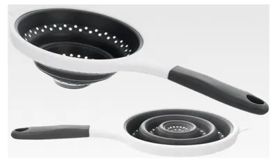 Produktbild von Küchensieb Silikonsieb Abtropfsieb Durchschlag mit klappbarem Stiel 25,5 cm