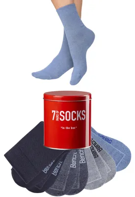 Produktbild von Bench Businesssocken Damen und Herren Uni Basic für Sport und Freizeit 7 -teilig jeans Größe 35/38