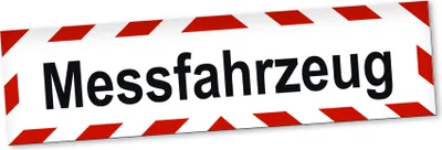 Produktbild von PantherPixel Messfahrzeug Magnetschild Auto Vermessung Messwagen Magnetfolie Geschenkidee 30 x 8 cm STANDARDFARBFOLIEN