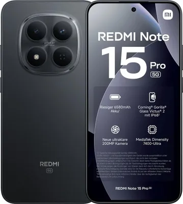 Image de Xiaomi Redmi Note 15 Pro 5G 12 Go/512 Go Noir (Black) Double SIM
