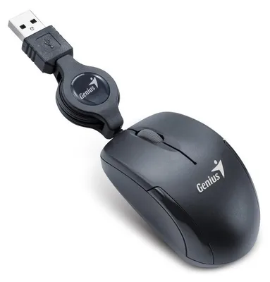 Obrázok produktu pre Genius Computer Technology Micro Traveler USB, Optický, USB Typ-A, 1200 DPI, Čierna