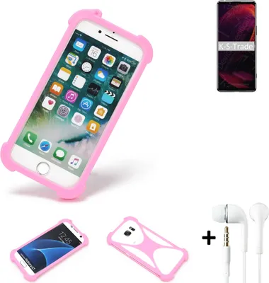 Produktbild von K-S-Trade Bumper + Kopfhörer kompatibel mit Sony Xperia 5 III Handy Hülle Schutzhülle Silikon Schutz Hülle Cover Case Silikoncase Silikonbumper