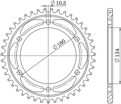 Immagine prodotto di In Acciaio Passo 530 - Z 42 Denti (Dis.10616)