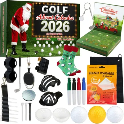 Zdjęcie produktu dla Kalendarz Adwentowy Golf 2026 Męski Nastolatek 24 Akcesoria Odliczanie Dla Fanów Golfa