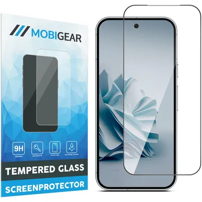 Produktbild von Mobigear Premium Displayschutzfolie für Google Pixel 9 Pro XL, gehärtetes Glas, Displayschutz – kompatibel mit Hüllen, schwarz