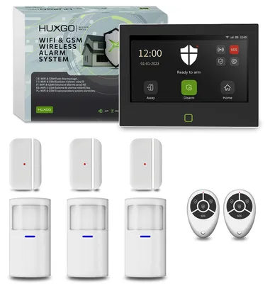 Produktbild von HUXGO Alarmanlage WLAN GSM 4G HXA700 7" 3 PIR + 3 Türsensor App Steuerung