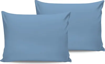 Immagine prodotto di L'Essentiel Linge de Maison, Azzurro, set di federe (2 pezzi) (EU) (IT), azzurro, 100 % COTONE RANFORCE, 50 x 80 cm