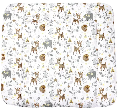 Produktbild von TupTam Baby Wickeltischauflage mit Baumwollbezug Gemustert, Farbe: Wilde Tiere, Größe: 75 x 85 cm