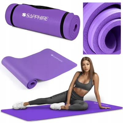 Dicke, starke Fitness-Gymnastikmatte 173x61 cm für Übungen Yoga 1,5 cm