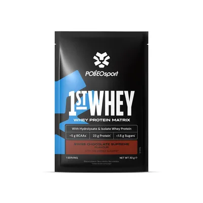 Obrázok produktu pre Polleo 1st Whey, 30 g - Swiss Chocolate Supreme