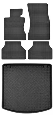 Produktbild von Gummimatten + Kofferraumwanne für BMW Seria 5 E61 2003-2010 (Kombi) – Schwarz, passgenau – Wielganizator