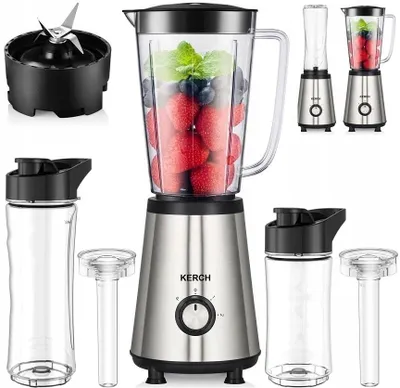 Kerch Mixgo SB800 Standmixer 800 W mit 1-l-Krug und 2 Trinkflaschen