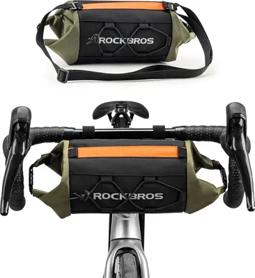 Produktbild von ROCKBROS Lenkertasche Fahrradtasche Wasserabweisend PVC, 2L-2,4L grün