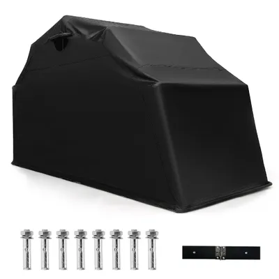 Produktbild von GOPLUS Motorrad Abdeckplane Outdoor, Motorradabdeckung wasserdicht Winterfest, Motorrad Unterstand aus Oxford-Gewebe & Metallrahmen, Motorradplane Abdeckung für Motor Moped Roller Motorroller