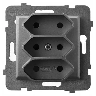Produktbild von Ospel GP-3U/m/70, Grau, IP20, 2,5 A, 71 mm, 46 mm, 71 mm