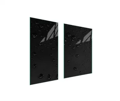 Immagine prodotto di Piastre copri fornelli 2 pezzi 75x52 Copri piano cottura in Vetroceramica tagliere in vetro goccia nera