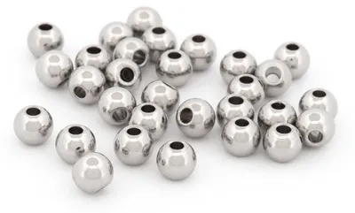 Produktbild von Vintageparts Edelstahl Zwischenperlen 4mm 30 Stück