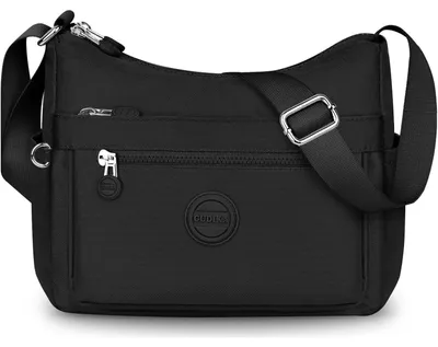 Productafbeelding van Dames schoudertas, nylon, waterdicht, crossbody, messenger tas, zwart