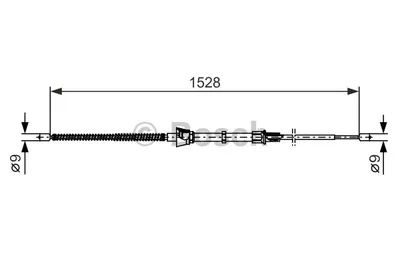 Produktbild von BOSCH Handbremsseil Seilzug Feststellbremse für VW up! Schrägheck (121, 122, BL1, BL2) 1 987 482 374