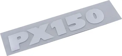 Produktbild von Schriftzug Aufkleber Sticker für Seitenhaube "PX150" silber