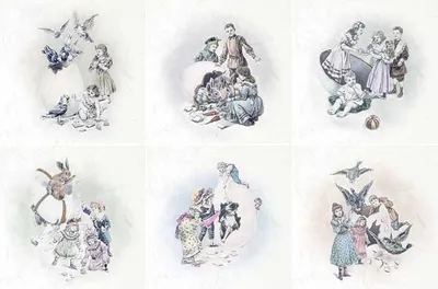 Immagine prodotto di ITD carta di riso decoupage SET carta artigianale, vintage, bambini, pasqua, uova, conigli, uccelli RSM069