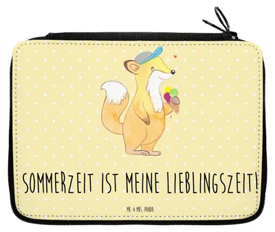 Produktbild von Mr. & Mrs. Panda Federmappe Sommer Freude Motiv - Gelb Pastell - Geschenk, Sommerferien, Winter, Kuscheln, Summer Vibes, Freiheit, Bleistiftetui, Strand, Geschenke, Etui
