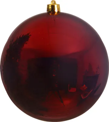 Produktbild von Christbaumkugel kastanienbraun groß XXL 25 cm glänzend unzerbrechlich dekorativ