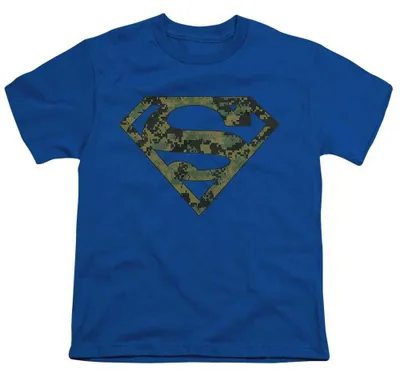 Image de Superman - T-shirt pour enfant, logo TV36507 (taille 140-146) (bleu roi)