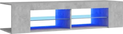 Zdjęcie produktu dla vidaXL Szafka pod telewizor z oświetleniem LED betonowa szara 135x39x30 cm