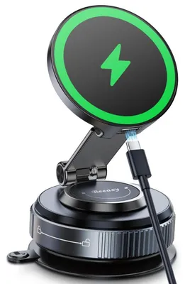 Immagine prodotto di Supporto per auto con funzione di ricarica MagSafe da 15W, caricabatterie wireless magnetico per auto, ventosa a vuoto, compatibile con iPhone 12-17