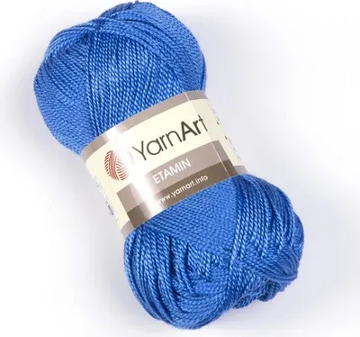 Produktbild von YarnArt Etamin 462 – Feines Häkelgarn in Blau – 30g Microfaser-Garn, ideal für Amigurumi & zarte Handarbeiten