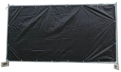 Produktbild von 20 Stück Bauzaunplane 160g/m²  schwarz PE 1,76m x 3,41m