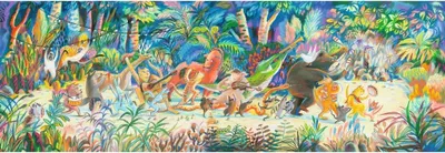 Obrázek produktu pro DJECO Panoramatické puzzle Lesní zvířátka 200 dílků