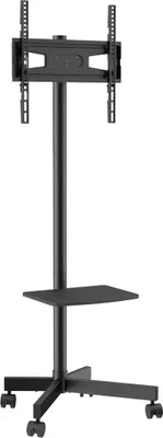 Immagine prodotto di Supporto TV mobile, carrello TV mobile per televisori da 23 a 60 pollici, supporto TV portatile regolabile in altezza con ruote, con vassoio per dispositivi audiovisivi, supporto TV con rotelle e supporto per camera da letto, soggiorno