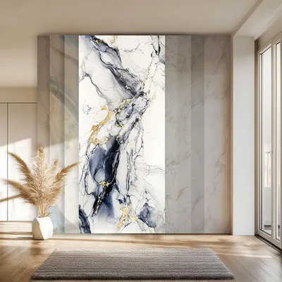Produktbild von HEXIM Marmorplatten Optik 4 Stück 280x122 cm SPC Kunststoff Innen & Außenbereich Granit Steinoptik - Duschrückwand Küchenrückwand Spritzschutz Duschverkleidung (13,66 m² 80113) B-Serie