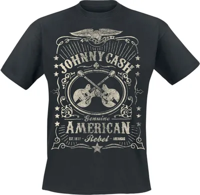 Produktbild von Bravado T-Shirt Herren American Rebel Black Band-Merch, Bands 100% Baumwolle S