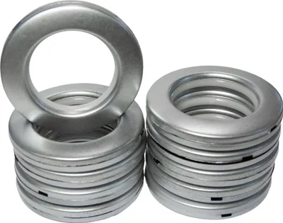 Stoff-Öse Gardinenringe 10 Stück Ø 42 mm Click-Öse Kunststoff Ösenring Gardinenöse Ösenschal silber
