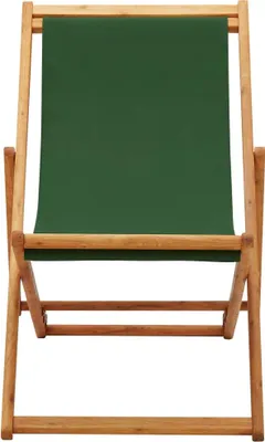 Produktbild von vidaXL Strandstuhl Klappbar Eukalyptusholz und Stoff Grün