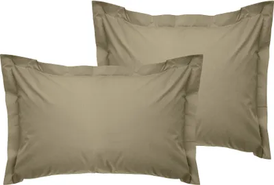 Produktbild von L'Essentiel Linge de Maison, Tonne Verte - 51, Oxford-Kissenbezug-Set (2 Stück) (FR), 100 % BAUMWOLLE RANFORCE, Beige,  60 x 60+5 cm