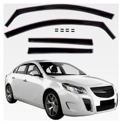 Produktbild von GP Windabweiser für Insignia A Limousine, Schrägheck 2008-2016, Schwarz, Getönt, Set 4-teilig, Aerodynamisch