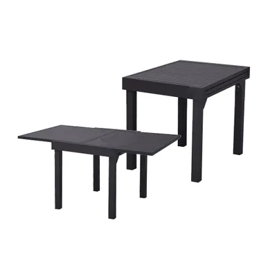Produktbild von Ausziehtisch GARDA-120 in schwarz, B/H/T: ca. 65-130/75/65 cm