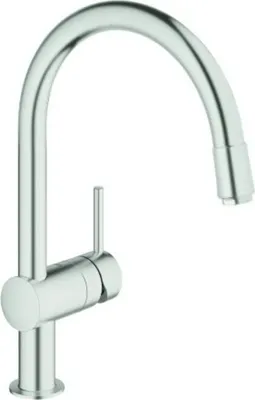 Immagine prodotto di GROHE Minta Mitigeur monocommandé pour évier, portée 215mm, bec en C, pivotant, extractible, 32918DC0, 32918DC0