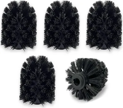 Produktbild von Verwisselbare Borstelköpfe für Toiletbürsten Set von 5 Stück Schwarz