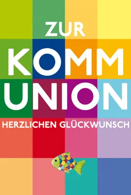 Produktbild von Kommunion - Glückwunschkarte im Format 11,5 x 17 cm mit Briefumschlag