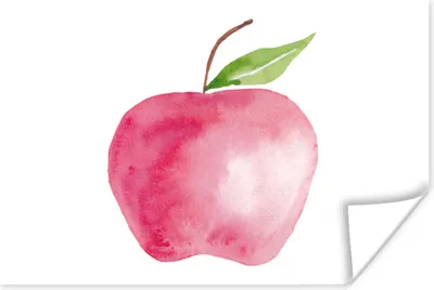 Produktbild von MuchoWow® Poster Apfel - Obst - Weiß 120x80 cm - Bilder