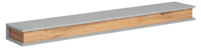 Produktbild von Moderne Grau Braune Wohnwand Holz TV-Ständer 2x Vitrinnen Luxus Design