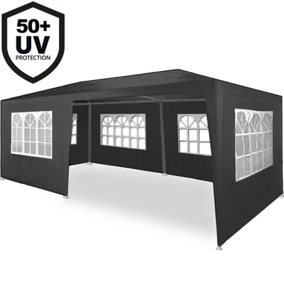 Produktbild von DEUBA® Festzelt Rimini 3x6m anthrazit - 18m² Pavillon mit aufrollbaren 6 Seitenwänden - 18 Rundbogenfenster - wasserabweisend - UV-Schutz 50 + - Farbauswahl
